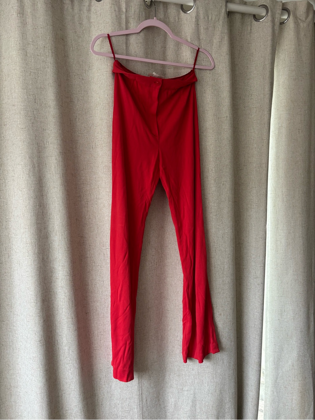 Vtg Salvatore Ferragamo Red Boot Cut Pants